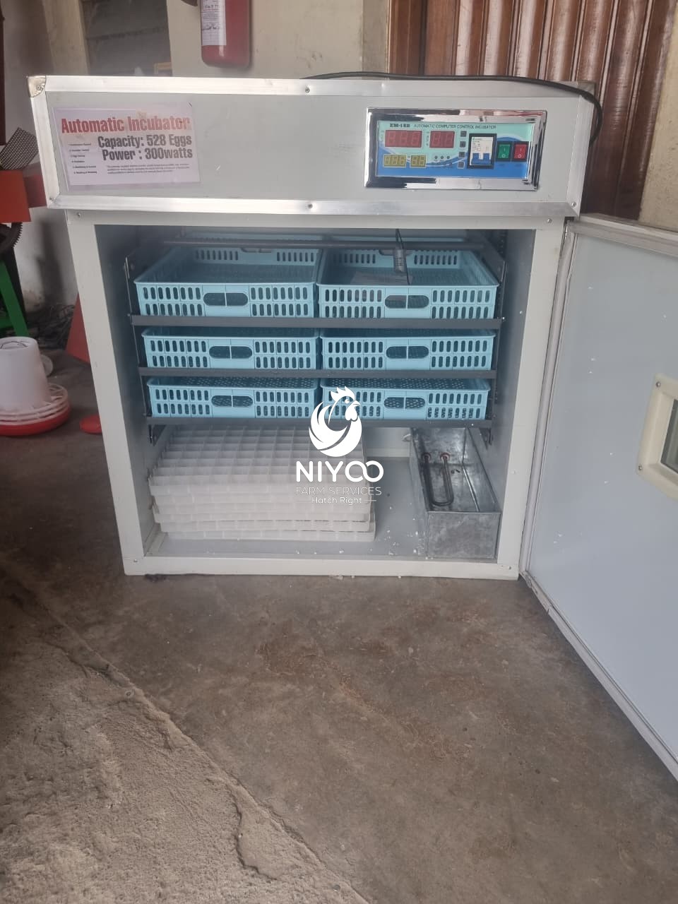 528 Egg Commercial Incubator - Fully Automatic Dual Power